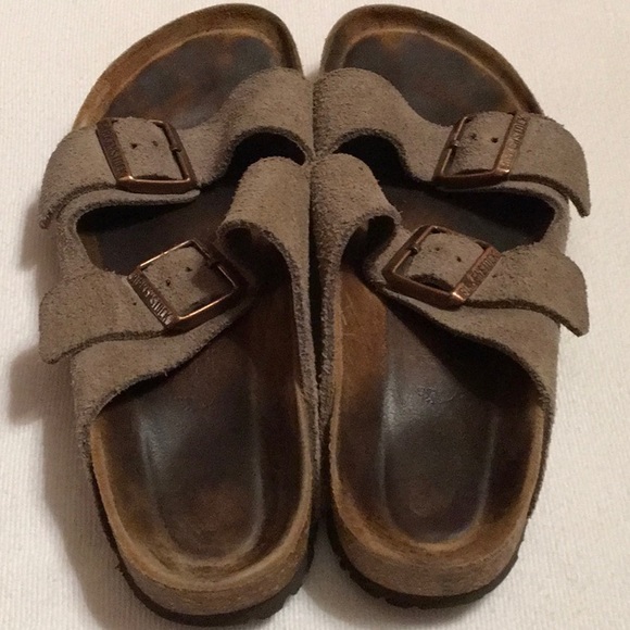 Birkenstock Taupe Arizona 2 Strap Sandals sz 39 - Picture 10 of 15